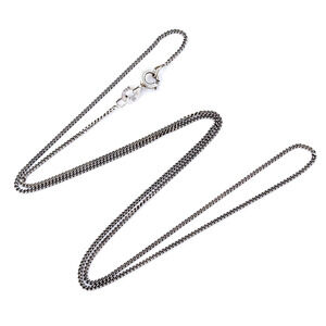 Estate SU Sterling Silver 925 Curb Link Chain Necklace 18"